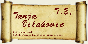 Tanja Bilaković vizit kartica